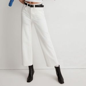 Madewell The Taller Perfect Vintage Wide-Leg Crop Jean in Tile White (27TL)